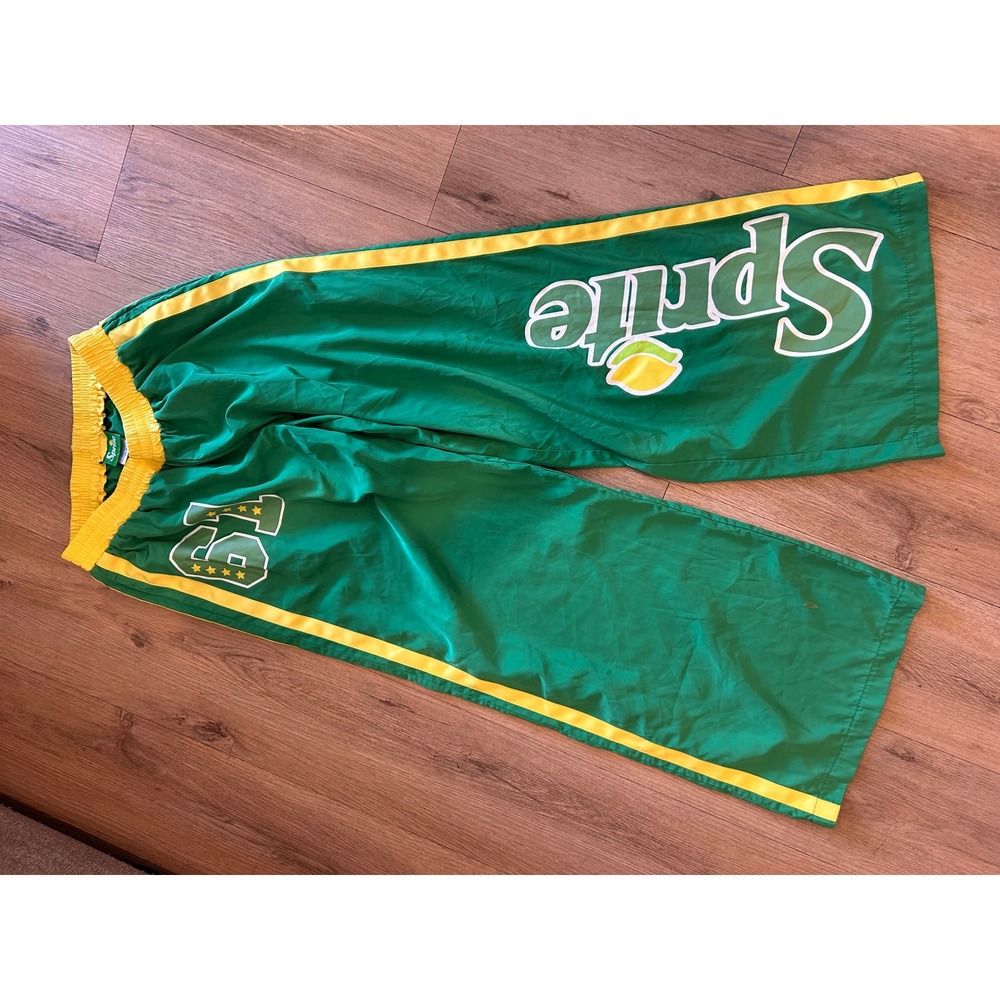 Sprite Green Yellow Track Pants Mens Medium Graphic Logo Streetwear Joggers 61